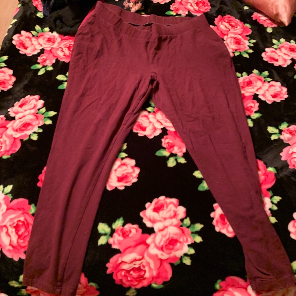 Burgundy torrid leggings size 3